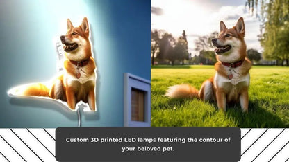 Personalized 3D Printed LED Lamps - Capture Your Beloved Pet in a Stunning Light FYLZGO Signs