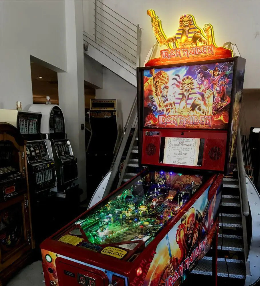 Iron Maiden Legacy of the Beast Pinball Topper LED Lightbox, Arcade Game Led Lightbox, Perfect for Game Room or Pinball Machine FYLZGO Signs