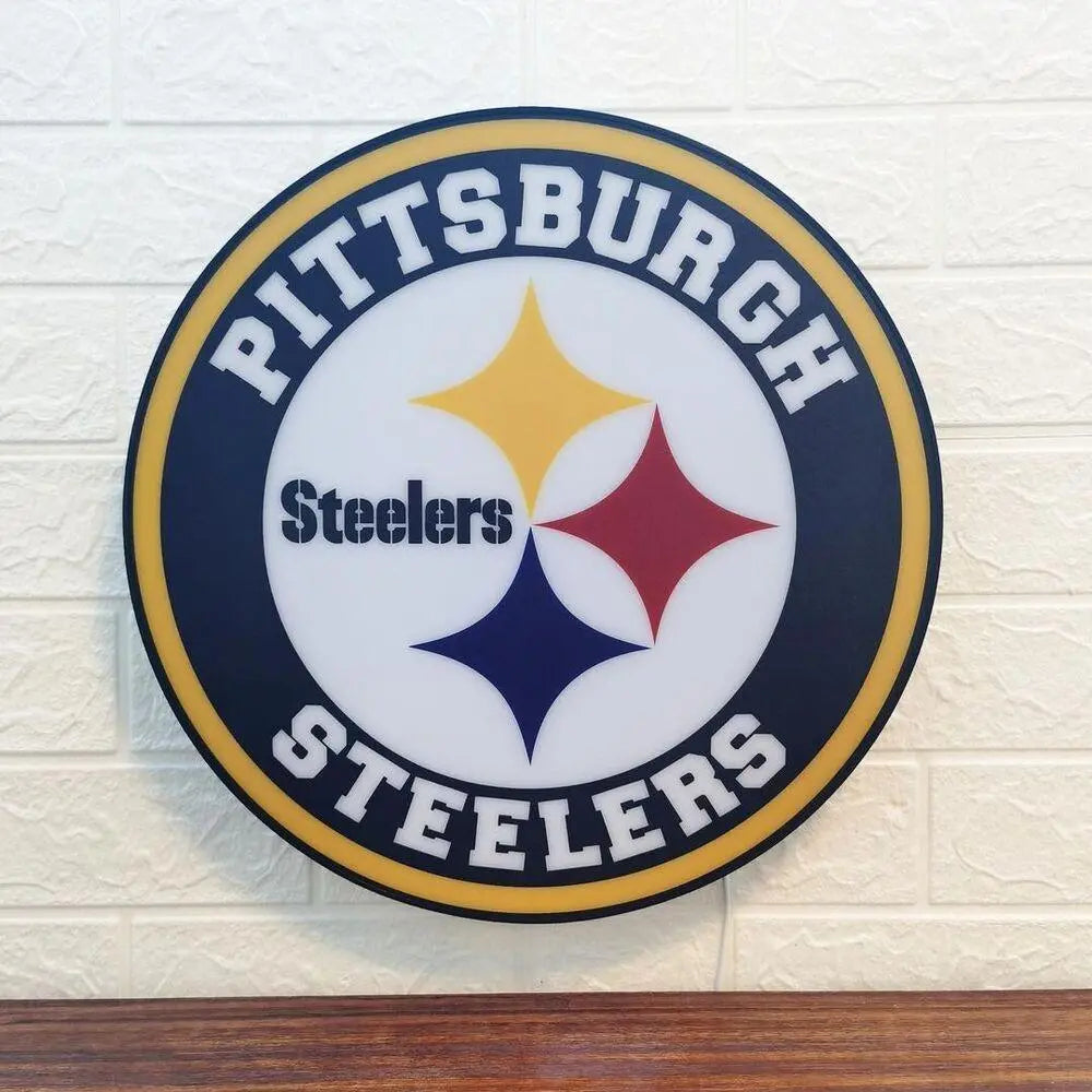 Pittsburgh Steelers LED Lamp Perfect for Any Fan Cave or Game Room - FYLZGO Signs