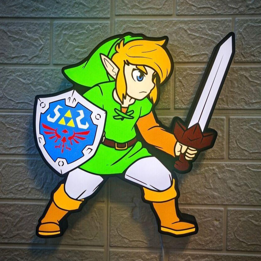 The Legend of Zelda Link LED Sign 3D Lightbox Add some epic adventure to your room - FYLZGO Signs