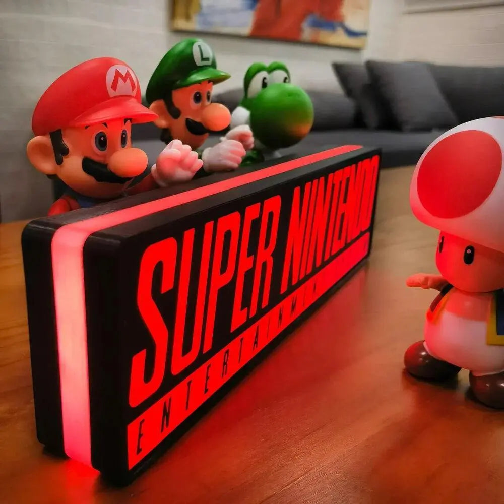 SNES Video Game Lightbox Led Light Great for Gaming Room Decor Nintendo Sign for Man Cave FYLZGO Signs