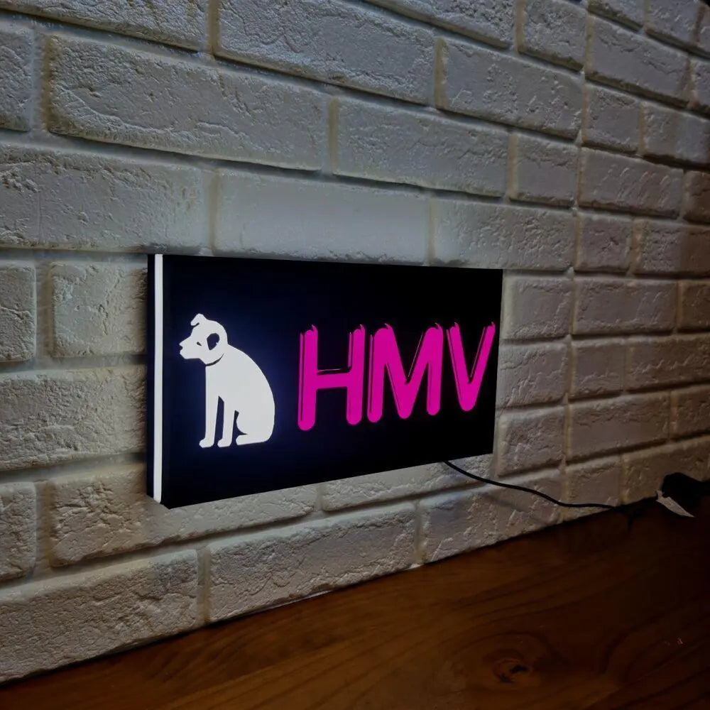 HMV LED Lamp USB Dimmable, Color changing, Retro Music Decor & Great Gift FYLZGO Signs