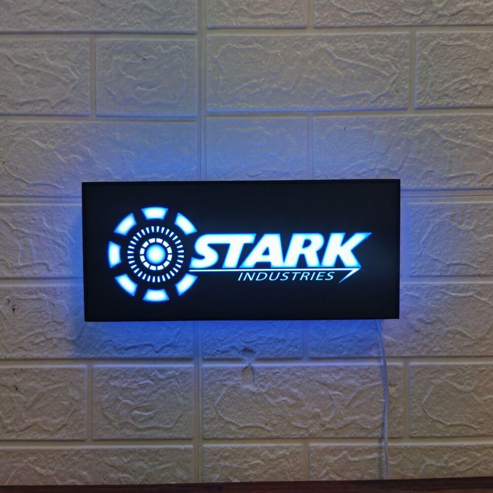 Stark Industries LED Lightbox Dimmable & USB Powered Marvel Avengers Home - FYLZGO Signs