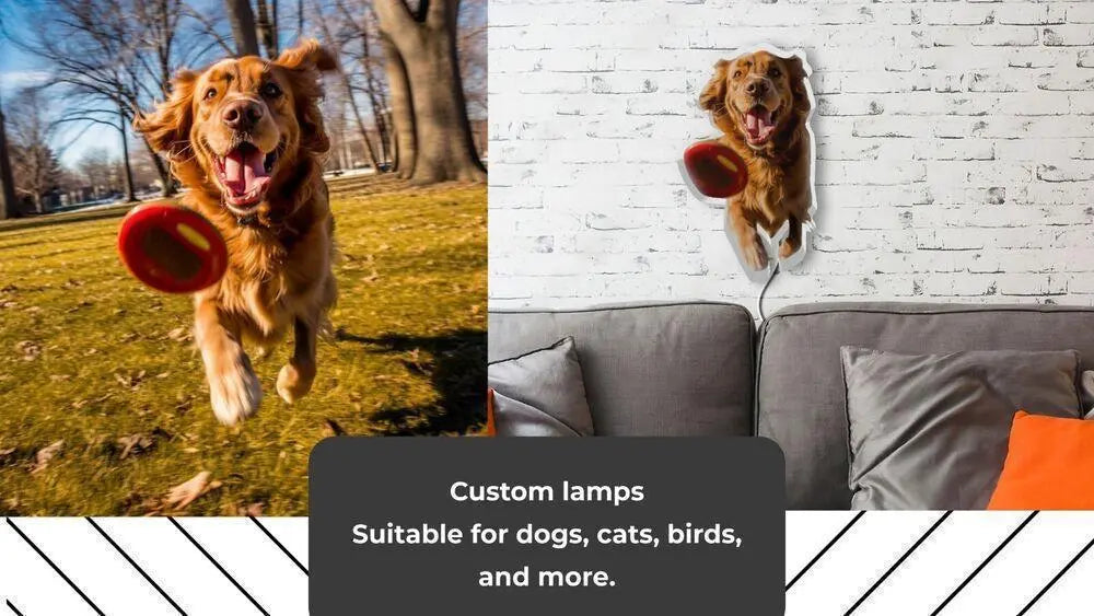Personalized 3D Printed LED Lamps - Capture Your Beloved Pet in a Stunning Light FYLZGO Signs