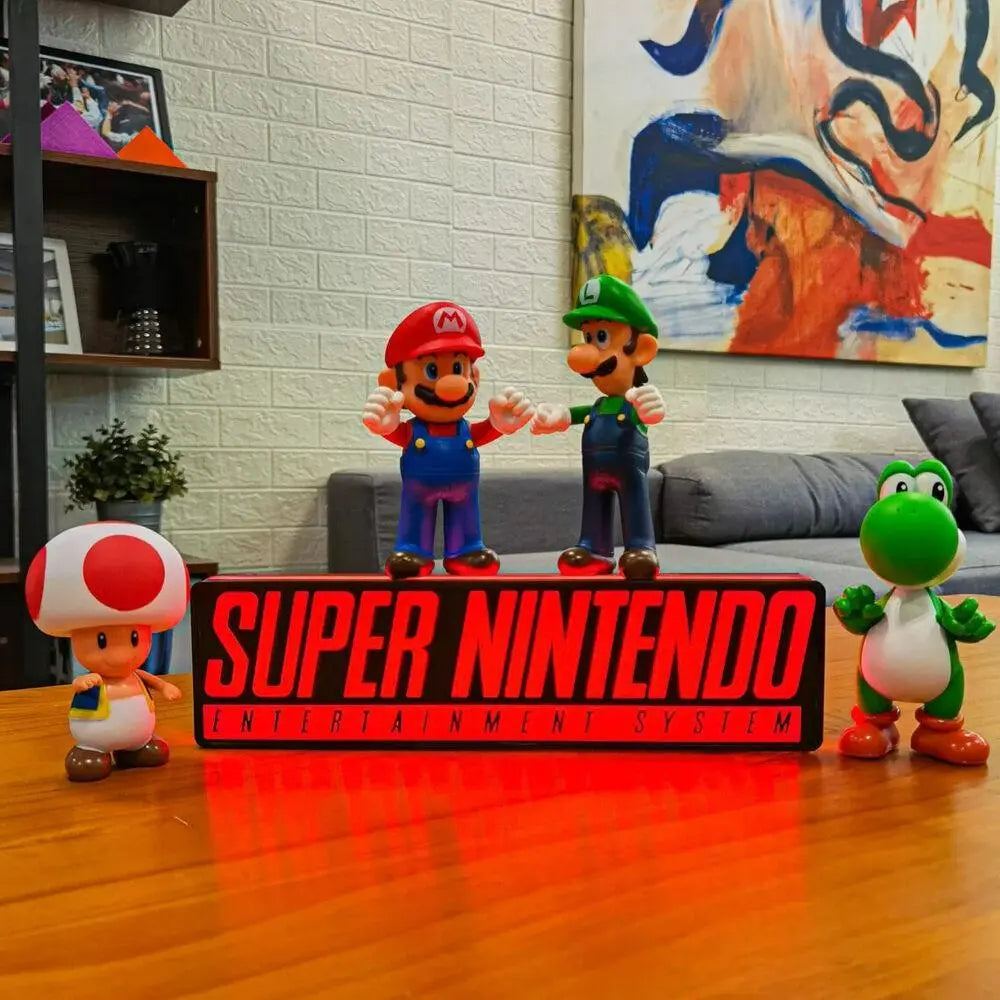 SNES Video Game Lightbox Led Light Great for Gaming Room Decor Nintendo Sign for Man Cave FYLZGO Signs