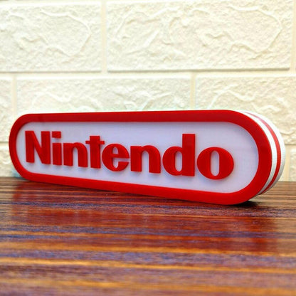 Classic Nintendo Logo LED Light box 3D printed USB powered dimmable - FYLZGO Signs