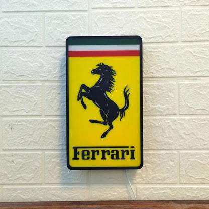 Ferrari Badge LED Lamp Perfect for Car Enthusiasts and Collectors - FYLZGO Signs