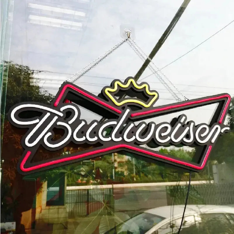 Budweiser Neon Light Sign Bar Pub Club Led Light Sign LED Budweiser Neon Sign FYLZGO