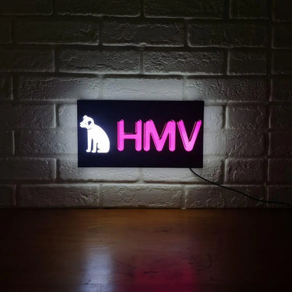 HMV LED Lamp USB Dimmable, Color changing, Retro Music Decor & Great Gift FYLZGO Signs