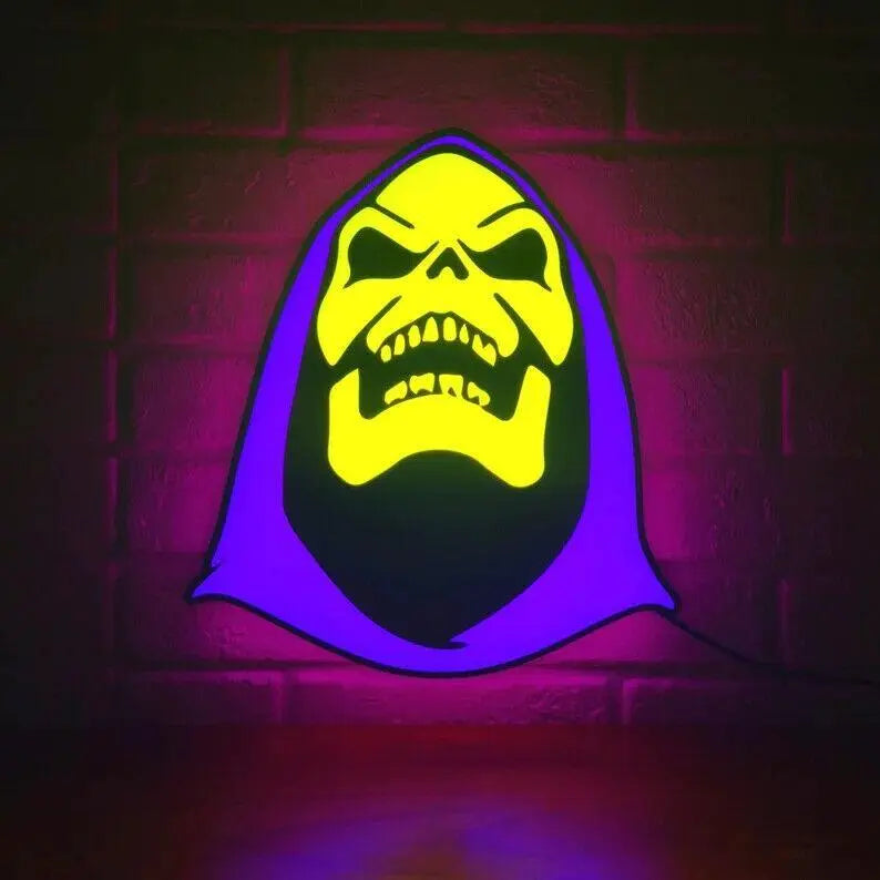 MOTU Skeletor LED Sign He-Man and The Masters Of The Universe Made by 3D Printer - FYLZGO Signs