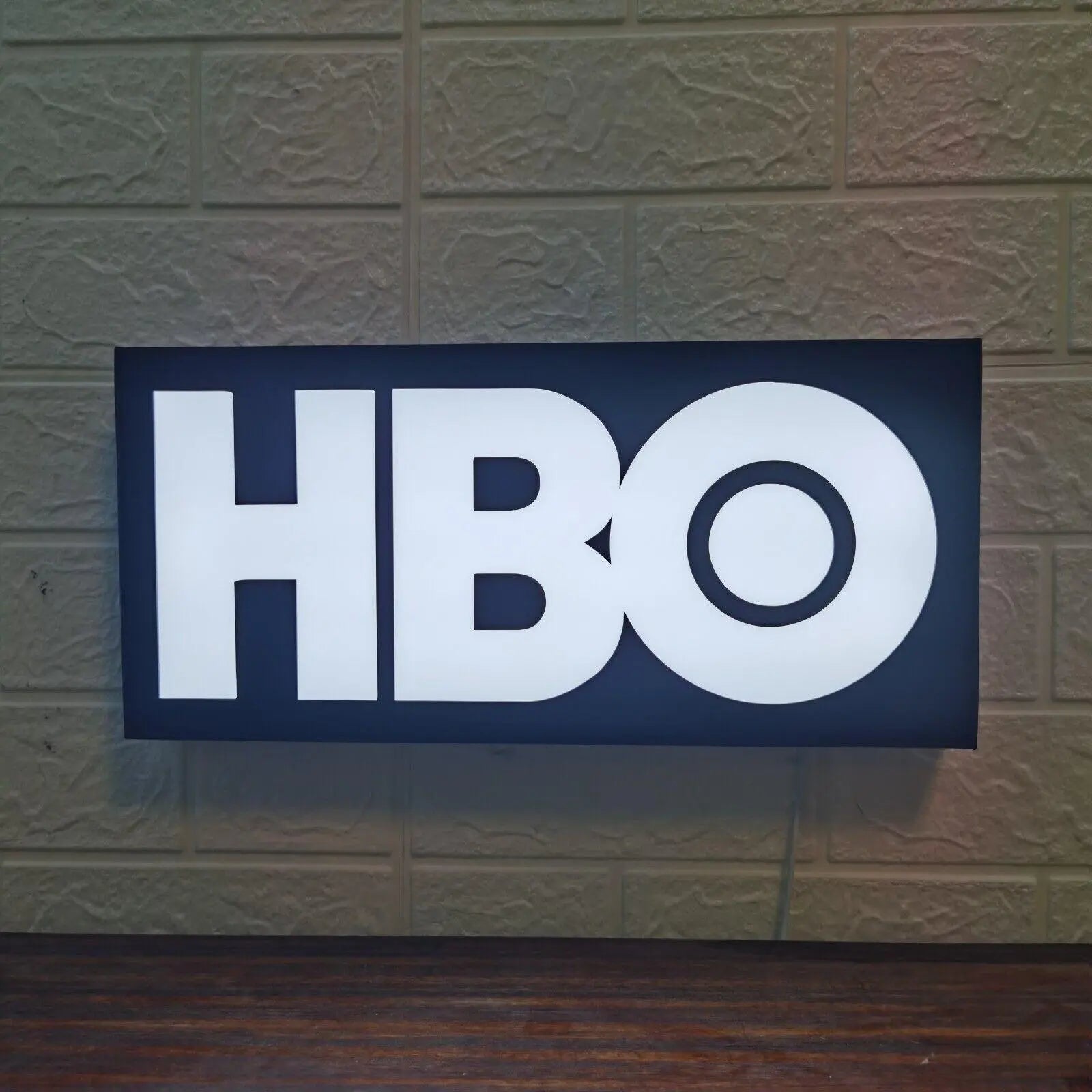 HBO Logo LED Lightbox Fully Dimmable & Powered by USB - FYLZGO Signs