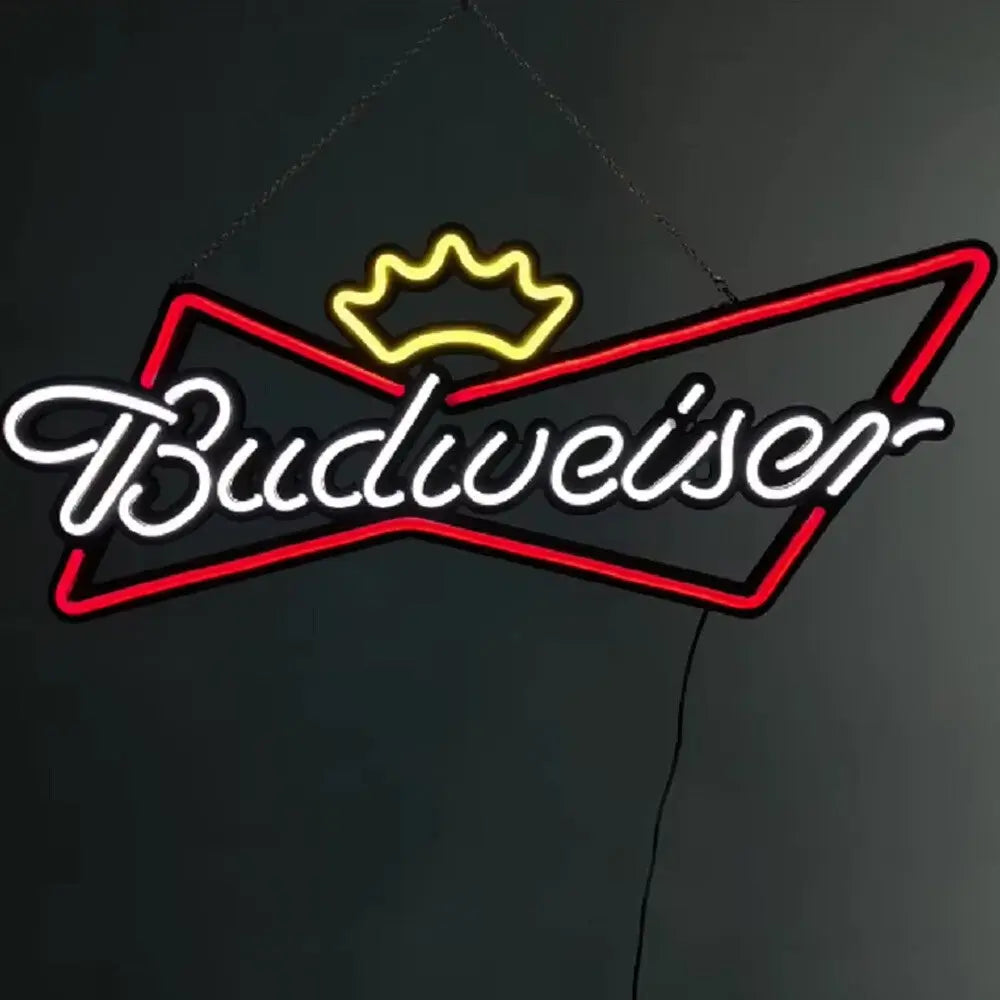 Budweiser Neon Light Sign Bar Pub Club Led Light Sign LED Budweiser Neon Sign FYLZGO