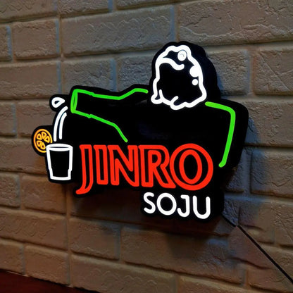 Jinro SoJu Sign, Pub Beer Signs, Home Bar Party Decor, Basement Bar Light - FYLZGO Signs