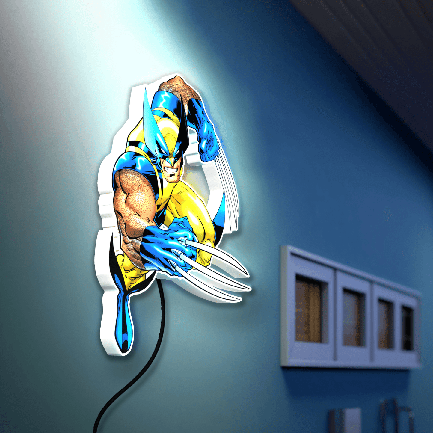 Wolverine LED Light Box Dynamic Design Fully Dimmable Handmade Home Decor - FYLZGO Signs