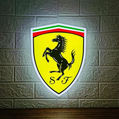 Ferrari Badge LED Lamp Perfect for Car Enthusiasts and Collectors - FYLZGO Signs