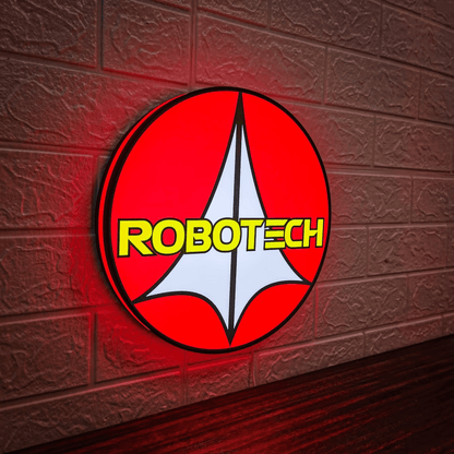 Robotech Logo LED Light box Cool 3D Print Lightbox Illuminate your space with sci-fi style - FYLZGO Signs