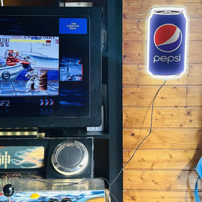 Pepsi Soda Drink Can Party Store Poster Light Neon Sign Wall Decor LED 12"x7" H4 FYLZGO Signs