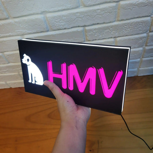 HMV LED Lamp USB Dimmable, Color changing, Retro Music Decor & Great Gift FYLZGO Signs