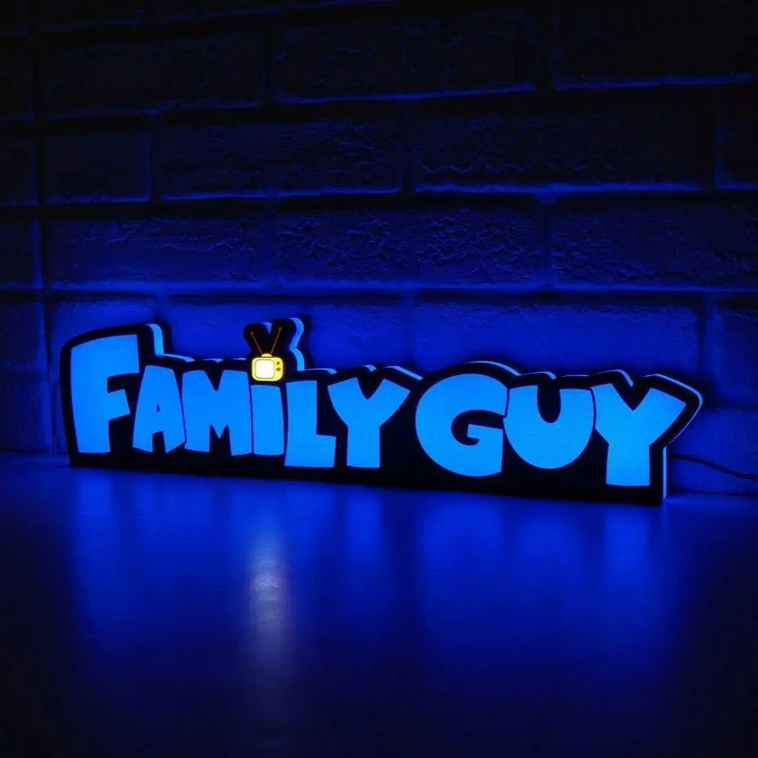 Family Guy Logo LED Lightbox Quirky Comedy Dimmable & Powered by USB - FYLZGO Signs