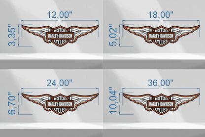 Harley Davidson Logo Led Sign Wall Light Decor with USB Pow. Dimmable Lightbox FYLZGO