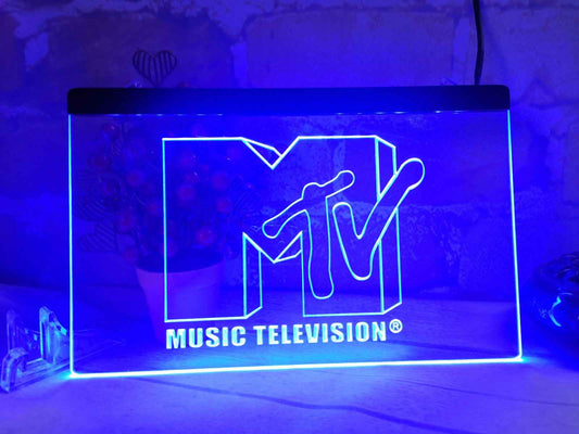 Letrero de luz de neón LED con logotipo de MTV para tienda de música club... FYLZGO