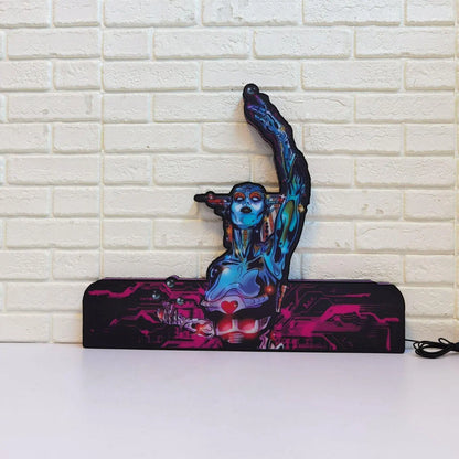 Bride of PinBot Pinball Topper Lightbox for bride of pinbot pinball fans, with LED Radiator USB Powered Dimmable FYLZGO Signs