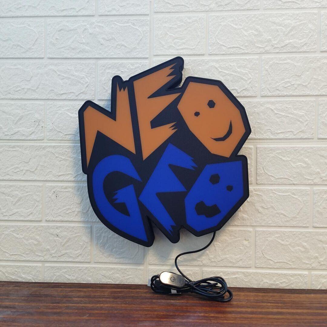 Neo Geo LED Lightbox, Neo Geo Logo sign for gaming room decor 3D Printed Lightbox FYLZGO Signs