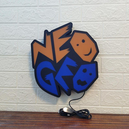 Neo Geo LED Lightbox, Neo Geo Logo sign for gaming room decor 3D Printed Lightbox FYLZGO Signs