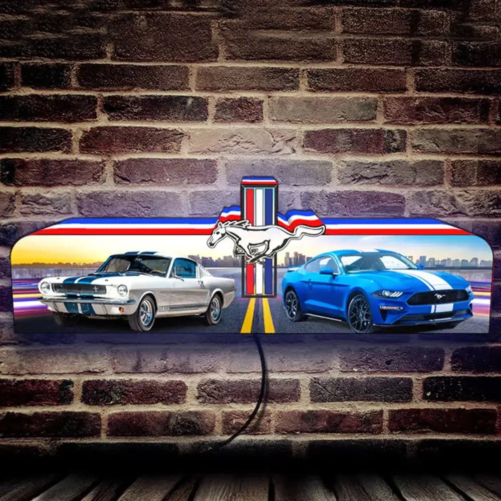 Ford Mustang Pinball Topper Custom 3D LED Topper Printed Lightbox FYLZGO Signs