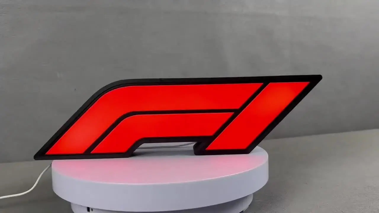 Formula 1 Printed Lightbox Home Workplace Decoration Led Light Wall Sign FYLZGO Signs