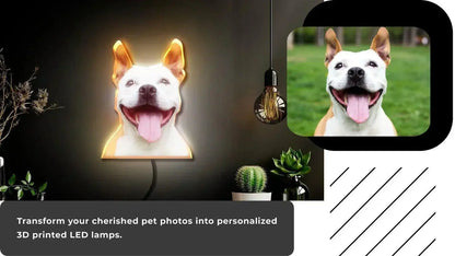 Personalized 3D Printed LED Lamps - Capture Your Beloved Pet in a Stunning Light FYLZGO Signs