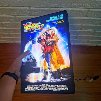 Back to the Future 2 Retro Poster LED Light Box (BTTF 2 Light Box) Full Dimma - FYLZGO Signs