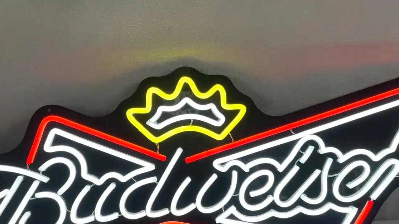 Budweiser Neon Light Sign Bar Pub Club Led Light Sign LED Budweiser Neon Sign FYLZGO