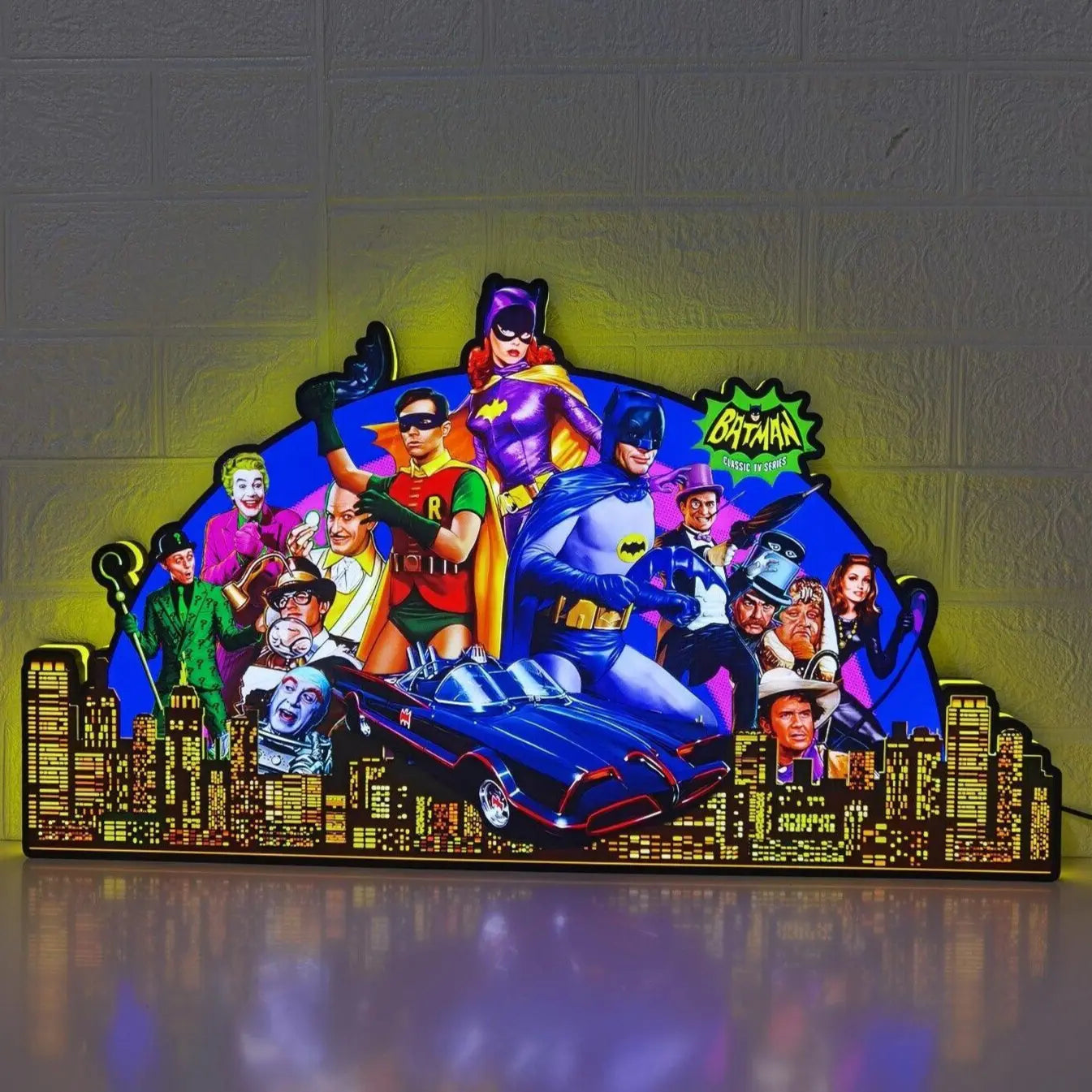 Super Hero Pinball Topper, Batman 66 Pinball Topper 3D Printed Lightbox,  Arcade Pinball Machine Accessory for Pinball Arcade Machine Fans, USB Dimmeable FYLZGO Signs