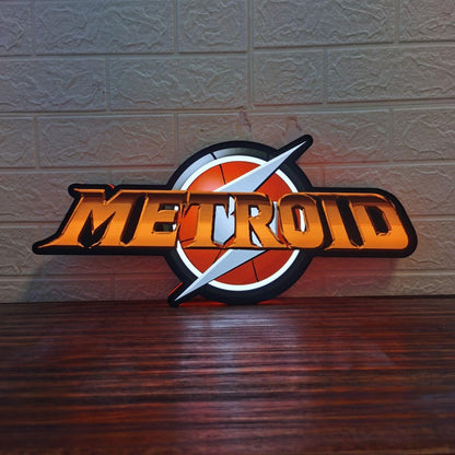 Metroid LED light box 3D printing USB powered Home theater sign, game room - FYLZGO Signs