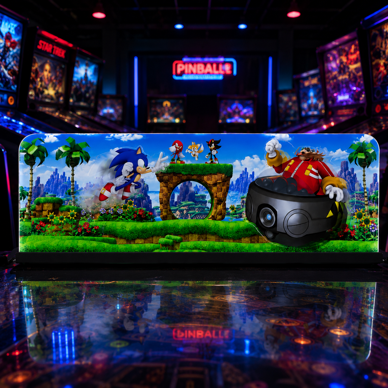 New Arrival SONIC THE HEDGEHOG SPECIAL EDITION Pinball Acrylic LED Topper, for Jersey Jack Pinball Machine, Pinball Topper NEOUNIK Signs