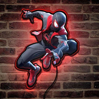 Miles Morales Spider-Man: Across the Spider-Verse 3D Printed LED Light Box FYLZGO Signs