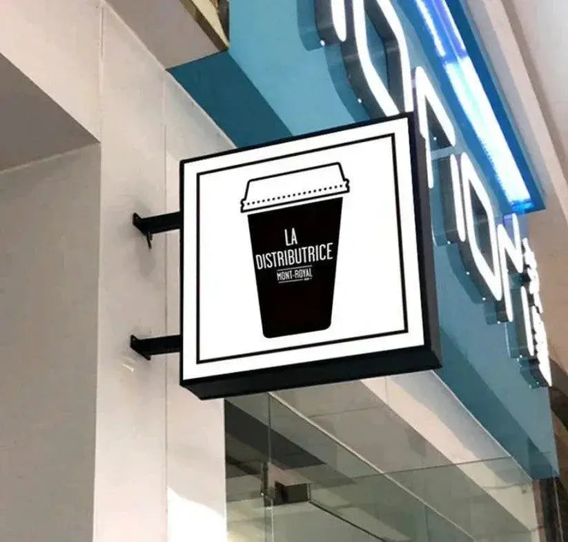 Custom Square Advertising Metal Light Box Sign Outdoor Illuminated Signage FYLZGO Signs