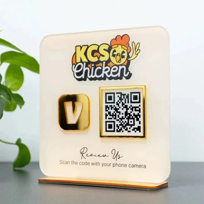 Mini qr code sign, QR Code Sign Social Media, QR Code Display Sign Acrylic, Custom QR Code Sign, Payment Method Sign, Custom Logo Sign FYLZGO Signs