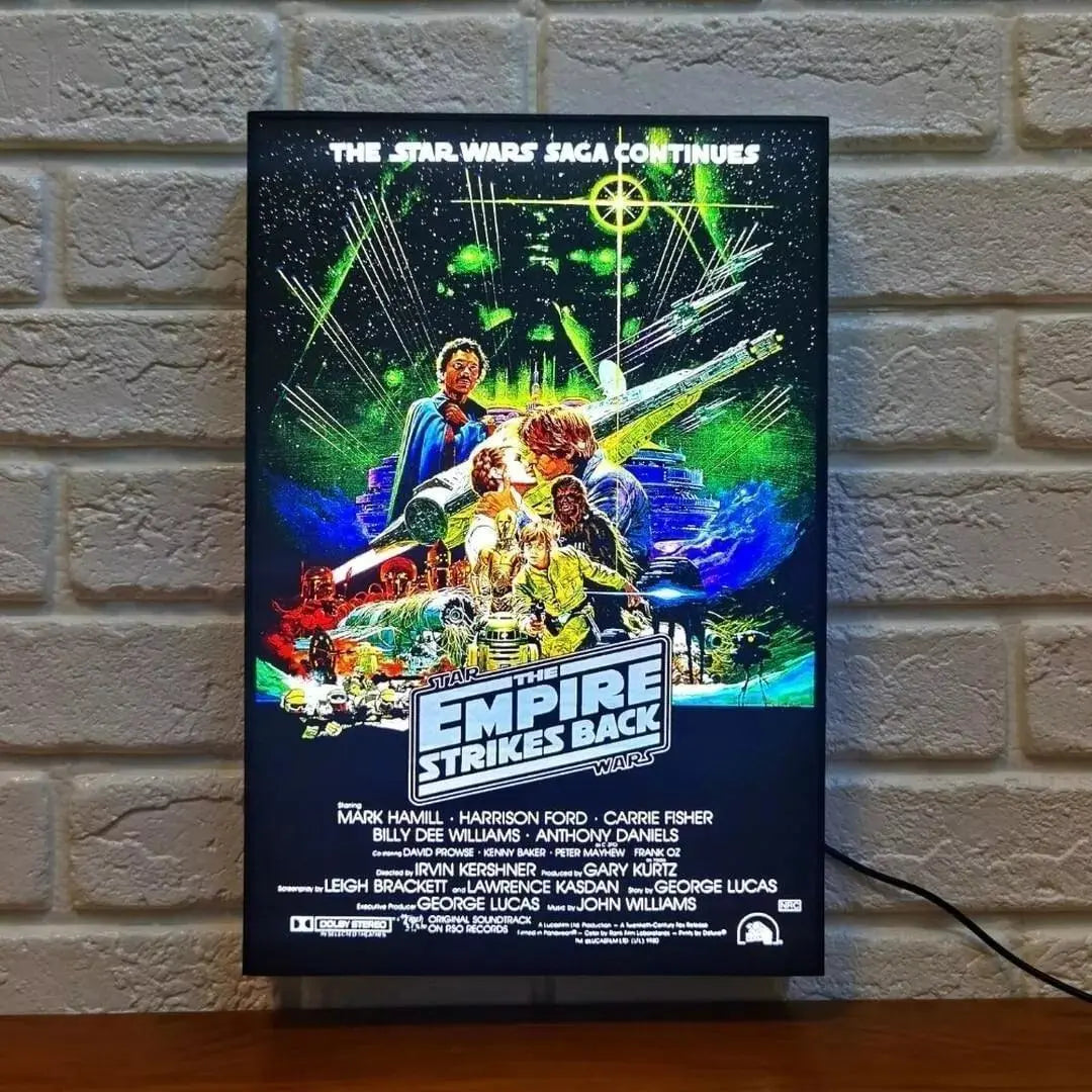 Star Wars The Empire Strikes Back Movie Poster LED Light Box (LED Light Box) Complete FYLZGO Signs