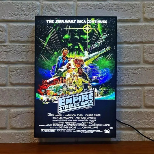 Star Wars The Empire Strikes Back Movie Poster LED Light Box (LED Light Box) Complete FYLZGO Signs