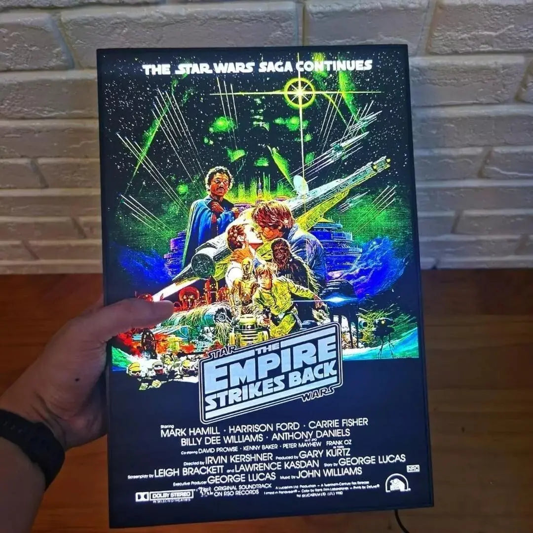 Star Wars The Empire Strikes Back Movie Poster LED Light Box (LED Light Box) Complete FYLZGO Signs