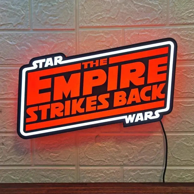 Star Wars The Empire Strikes Back 3D LED Sign Lighting Collection Handmade, Man Cave R2D2 FYLZGO Signs
