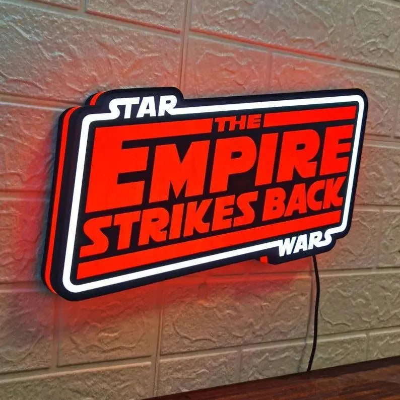 Star Wars The Empire Strikes Back 3D LED Sign Lighting Collection Handmade, Man Cave R2D2 FYLZGO Signs