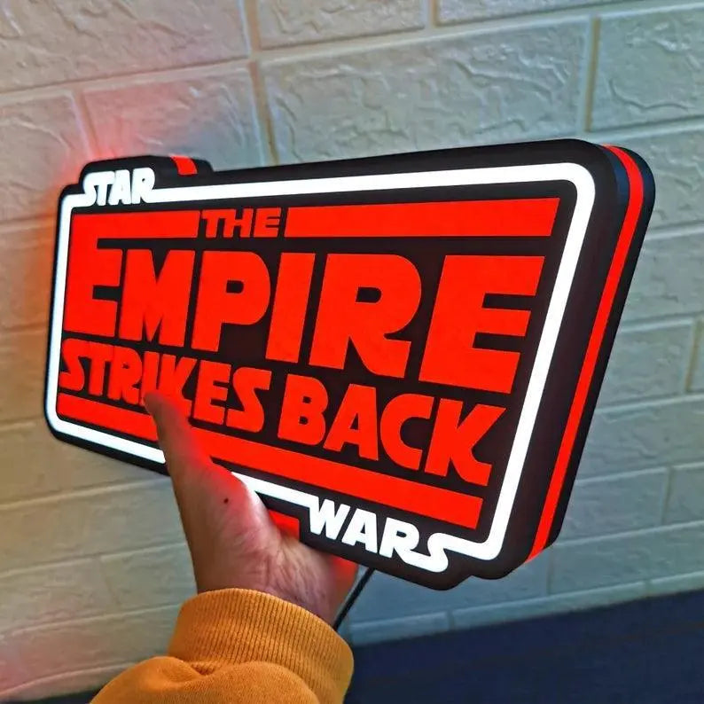 Star Wars The Empire Strikes Back 3D LED Sign Lighting Collection Handmade, Man Cave R2D2 FYLZGO Signs