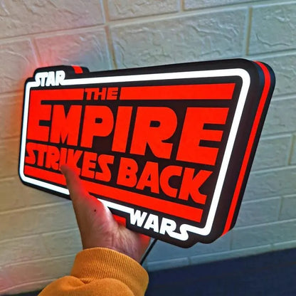 Star Wars The Empire Strikes Back 3D LED Sign Lighting Collection Handmade, Man Cave R2D2 FYLZGO Signs