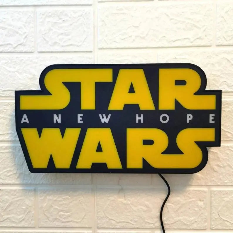 Star Wars A New Hope 3D Printed Lightbox Handmade,  Star Wars Led Wall Sign, Gift for Star Wars Fans FYLZGO Signs