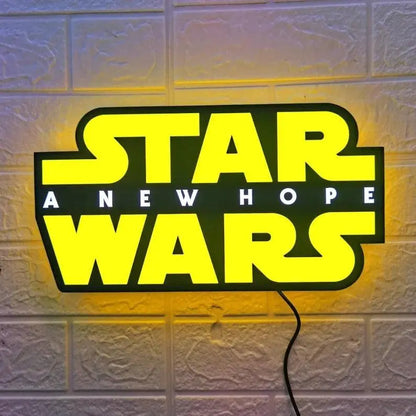 Star Wars A New Hope 3D Printed Lightbox Handmade,  Star Wars Led Wall Sign, Gift for Star Wars Fans FYLZGO Signs