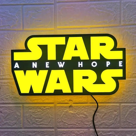 Star Wars A New Hope 3D Printed Lightbox Handmade,  Star Wars Led Wall Sign, Gift for Star Wars Fans FYLZGO Signs