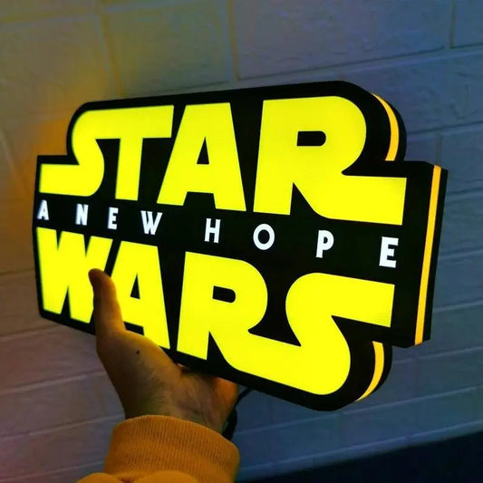 Star Wars A New Hope 3D Printed Lightbox Handmade,  Star Wars Led Wall Sign, Gift for Star Wars Fans FYLZGO Signs
